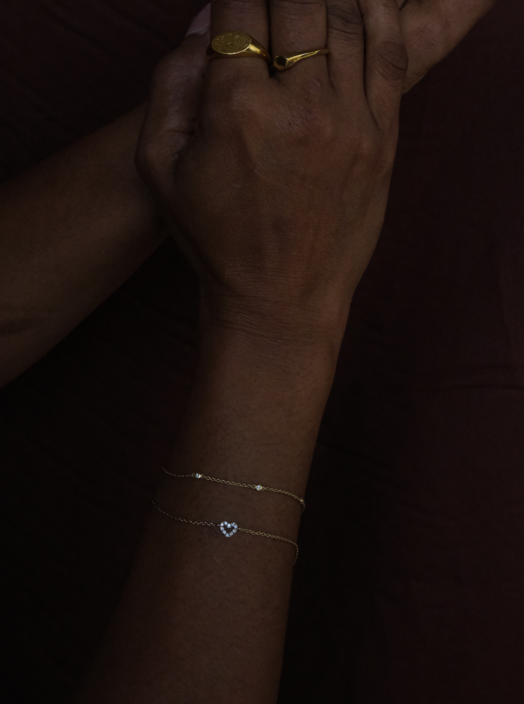 Yuri Solid Gold Trio Diamond Bracelet