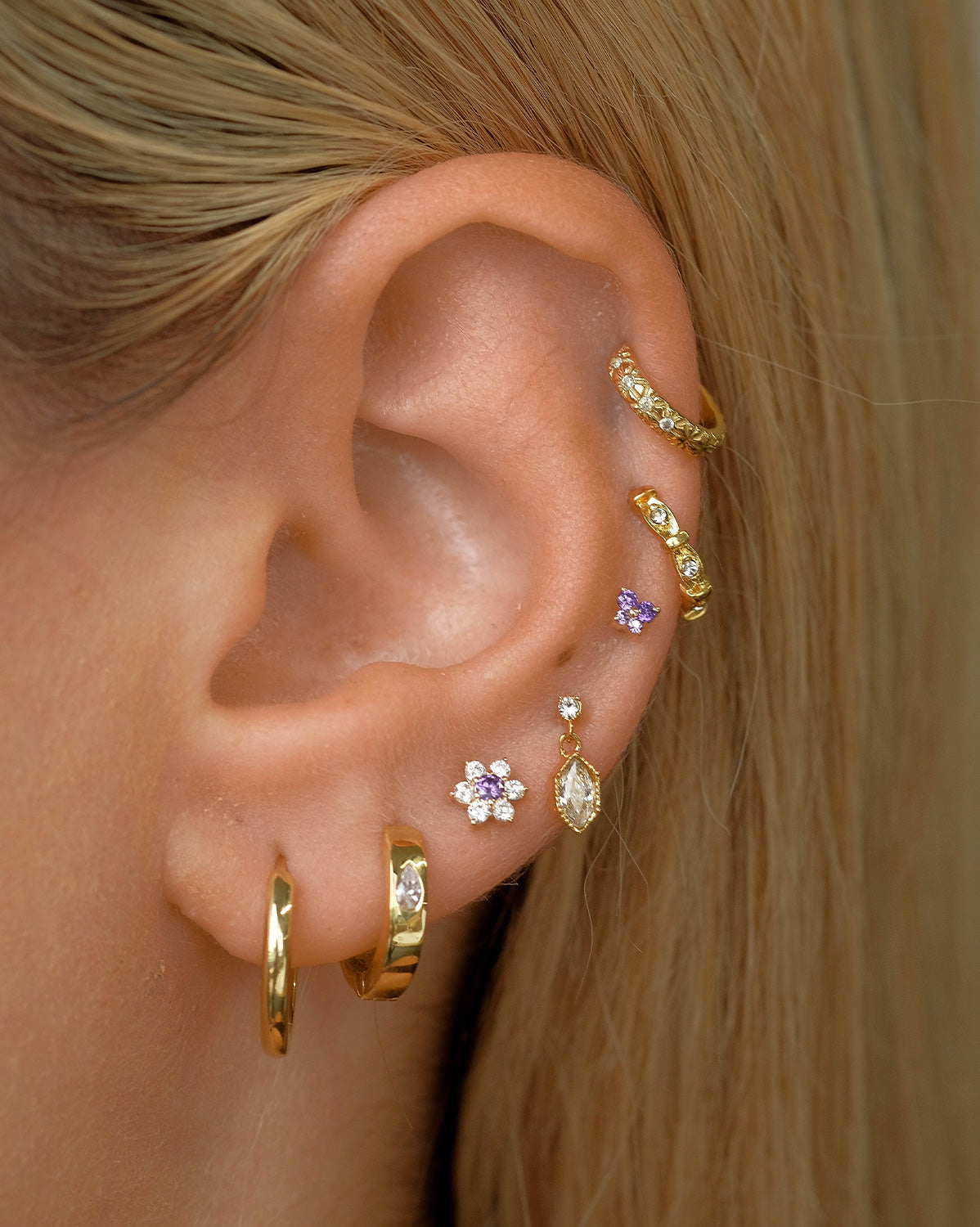 14K Solid Gold Cho Butterfly Single Stud | S-kin Studio Jewelry | Ethical Piercing Earrings