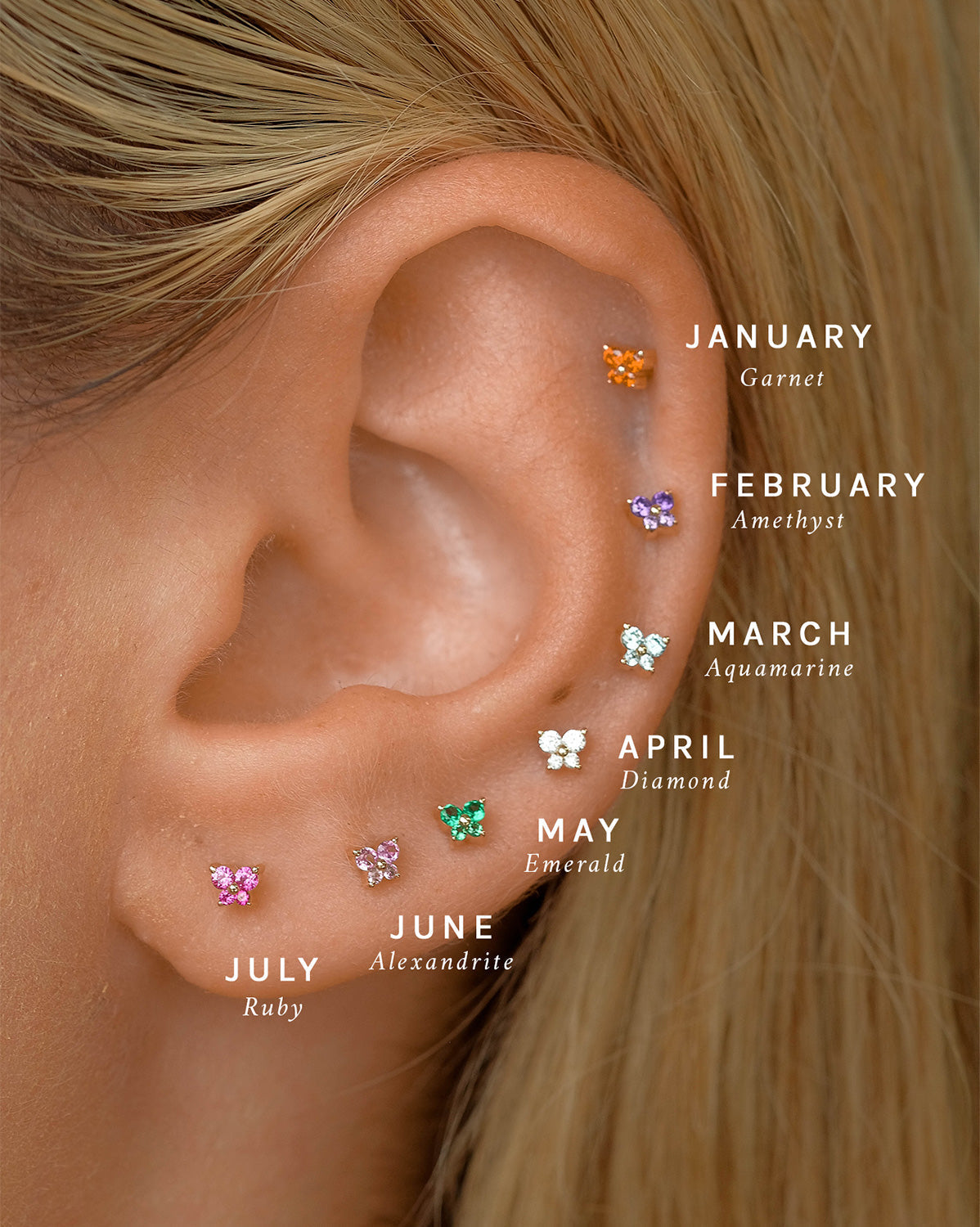 14K Solid Gold Cho Butterfly Single Stud | S-kin Studio Jewelry | Ethical Piercing Earrings