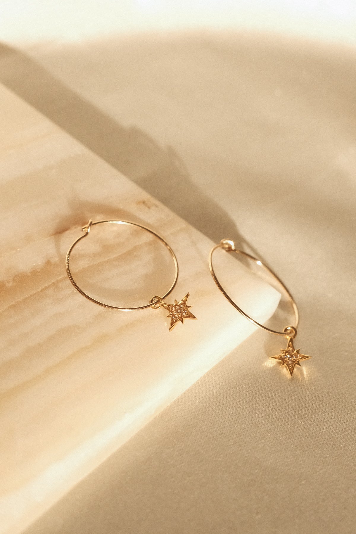 St'X Starburst Wire Hoops - S-kin Studio Jewelry | Minimal Jewellery That Lasts.