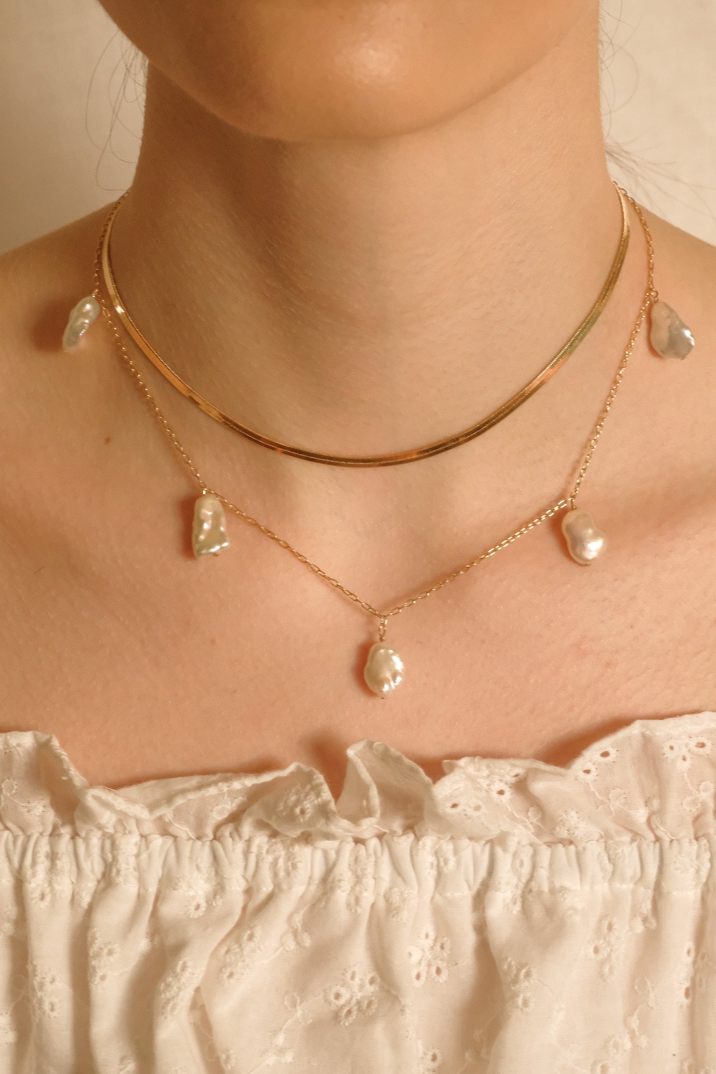 Ana Keshi Pearl Necklace - S-kin Studio Jewelry | Minimal Jewellery That Lasts.