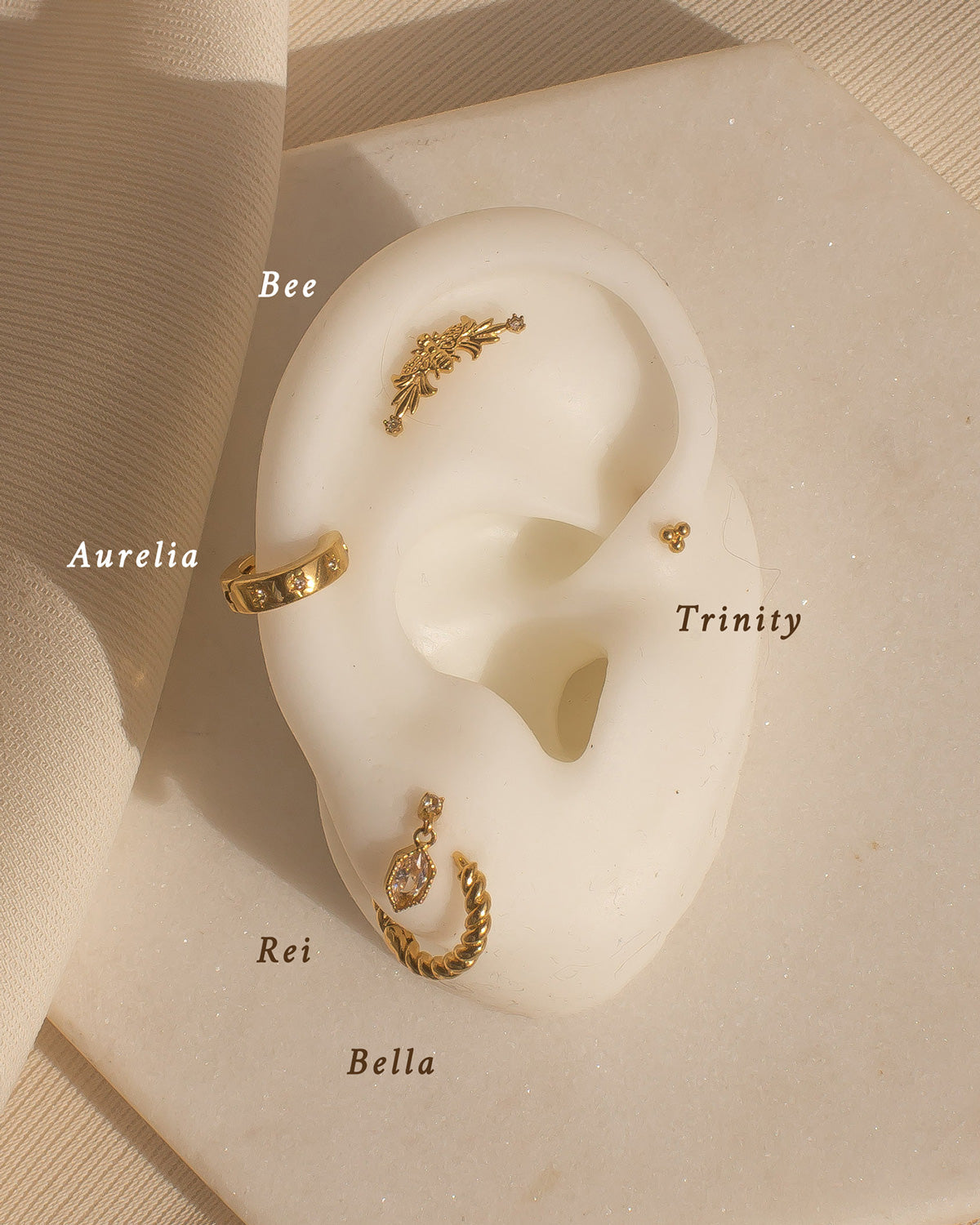 Aurelia Gemstone Huggie Hoops - S-kin Studio Jewelry | Minimal Jewellery That Lasts.