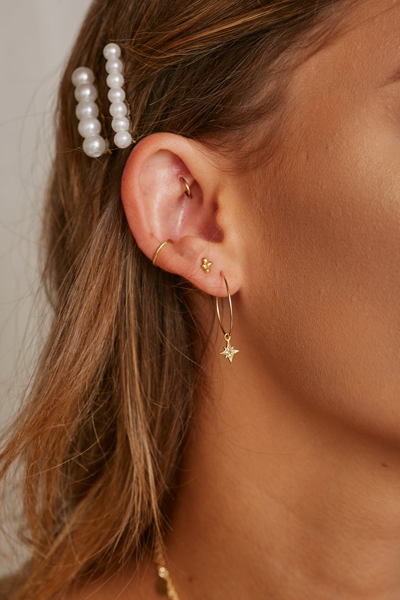 St'X Starburst Wire Hoops - S-kin Studio Jewelry | Minimal Jewellery That Lasts.