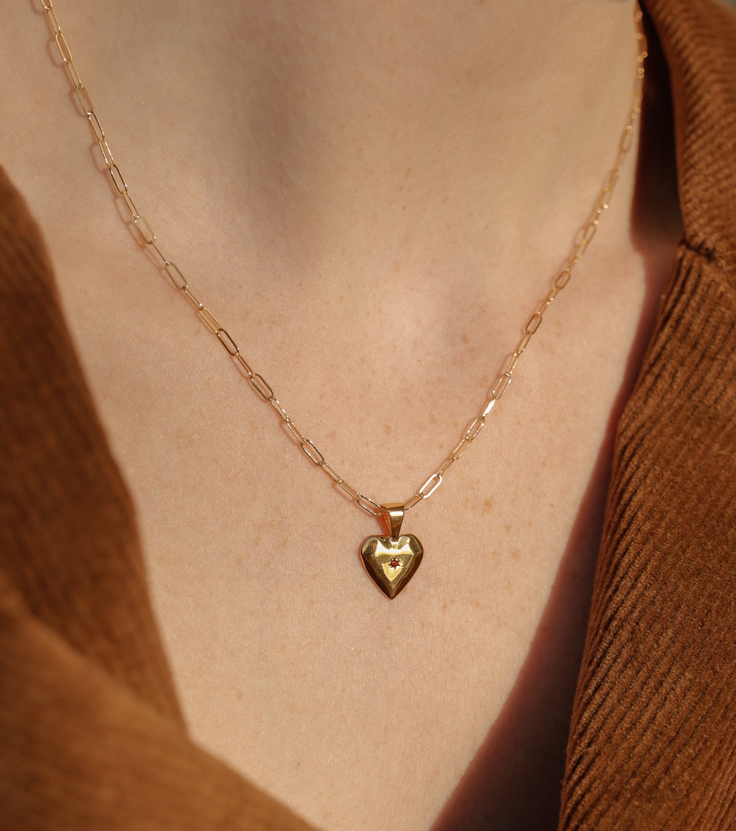 Gilded Heart Pendant Necklace - S-kin Studio Jewelry | Minimal Jewellery That Lasts.