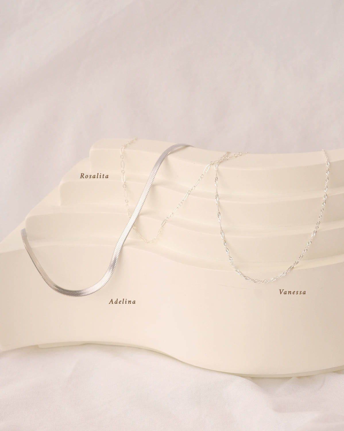 Adelina Flat Choker Necklace - Sterling Silver