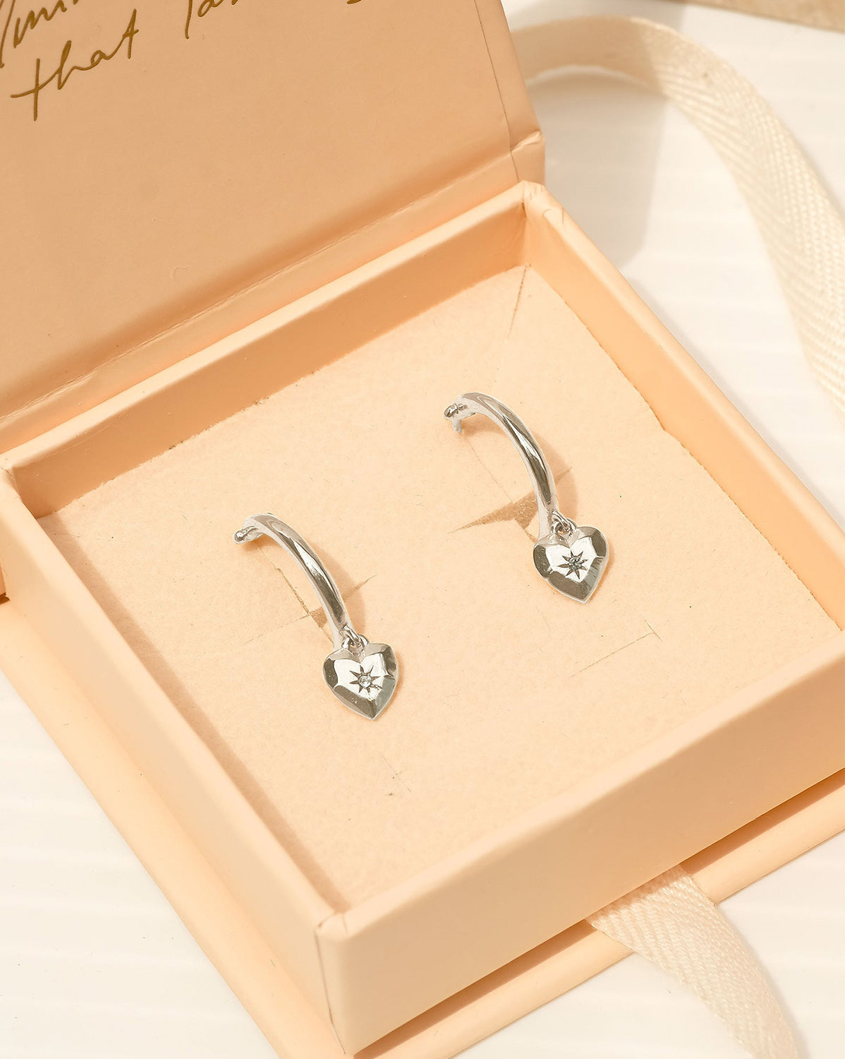 Aiko Heart Hoops - Sterling Silver
