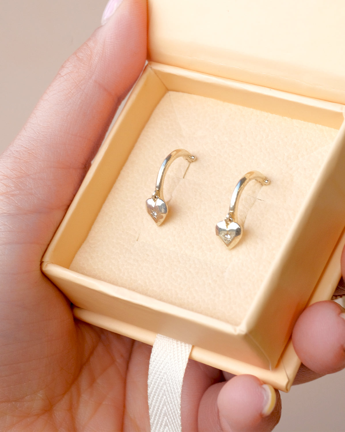 Aiko Heart Hoops - Sterling Silver