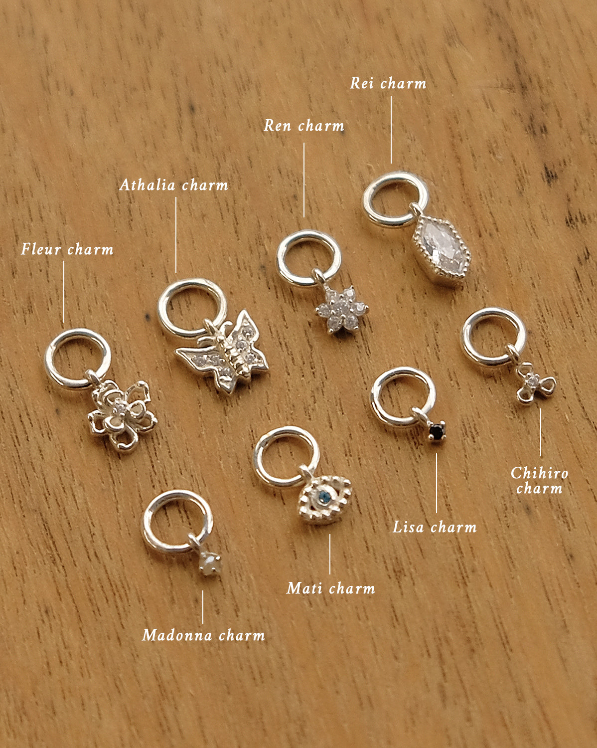 Chihiro Flower Charm - Sterling Silver