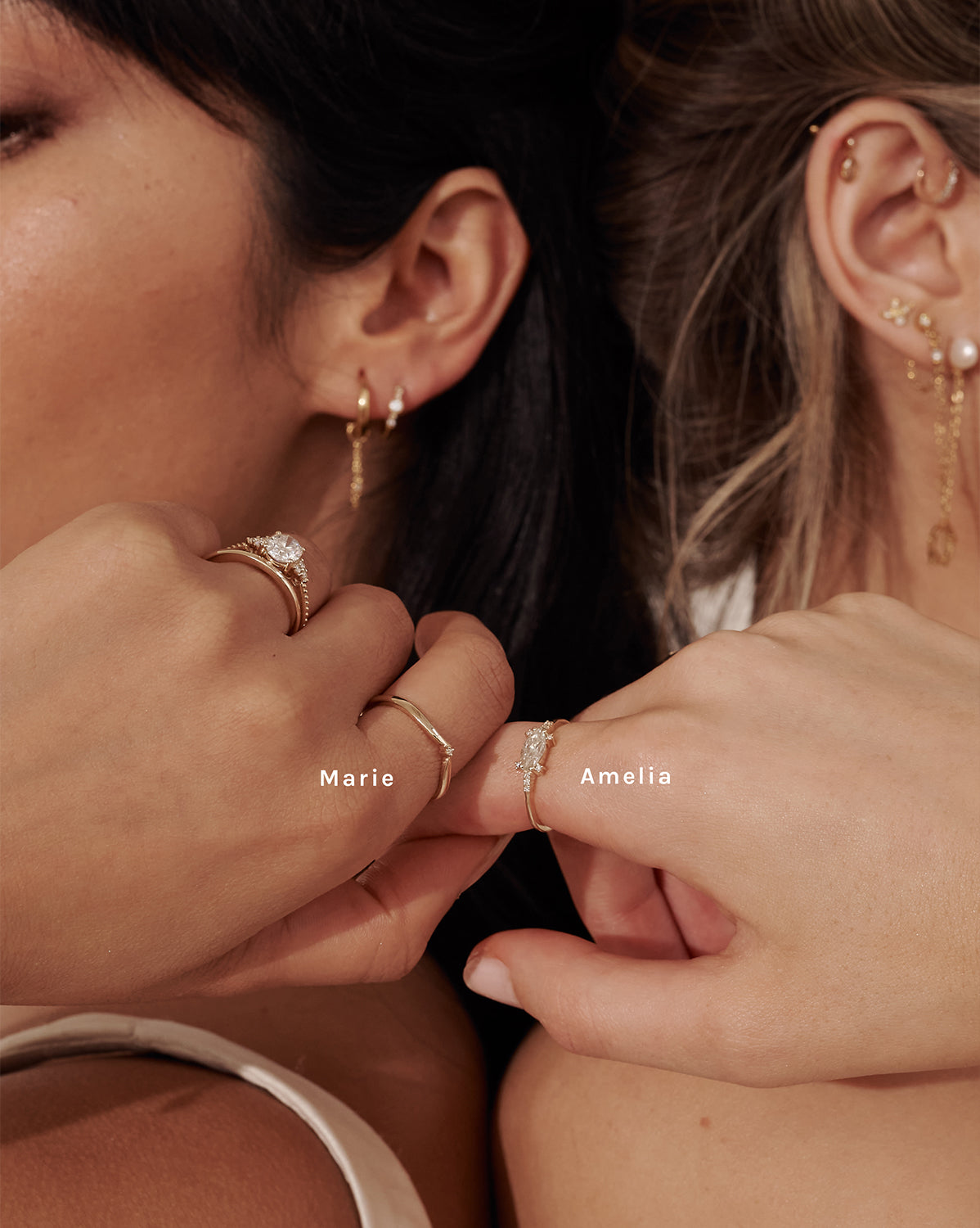 Solid Gold Amelia Marquise Ring