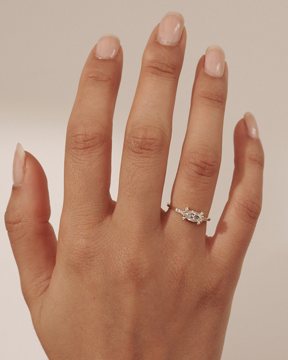 Solid Gold Amelia Marquise Ring