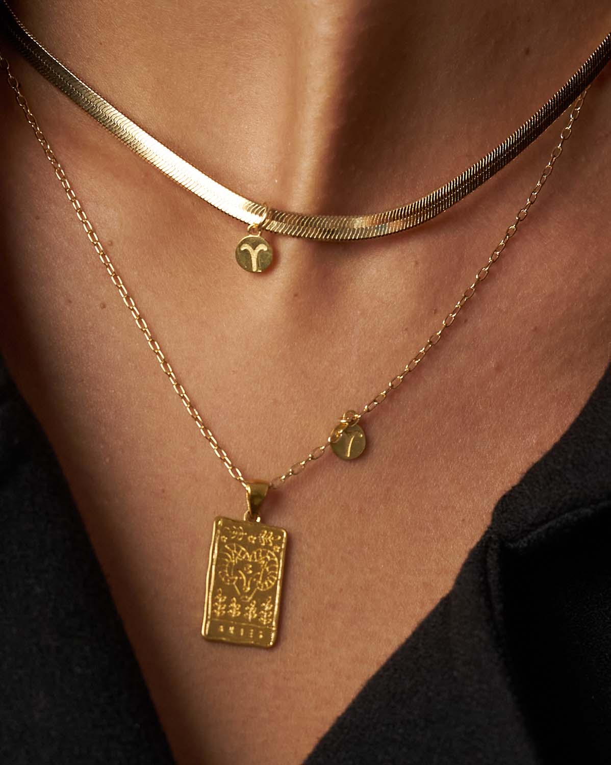 Small Aries Zodiac Pendant