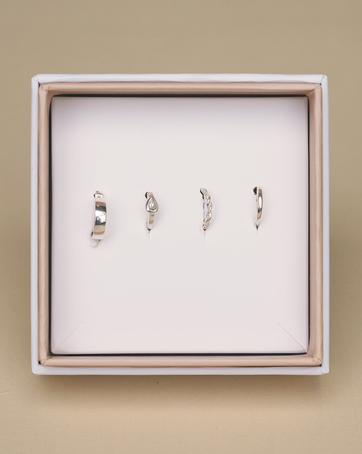 Basic Hoops Set - Sterling Silver