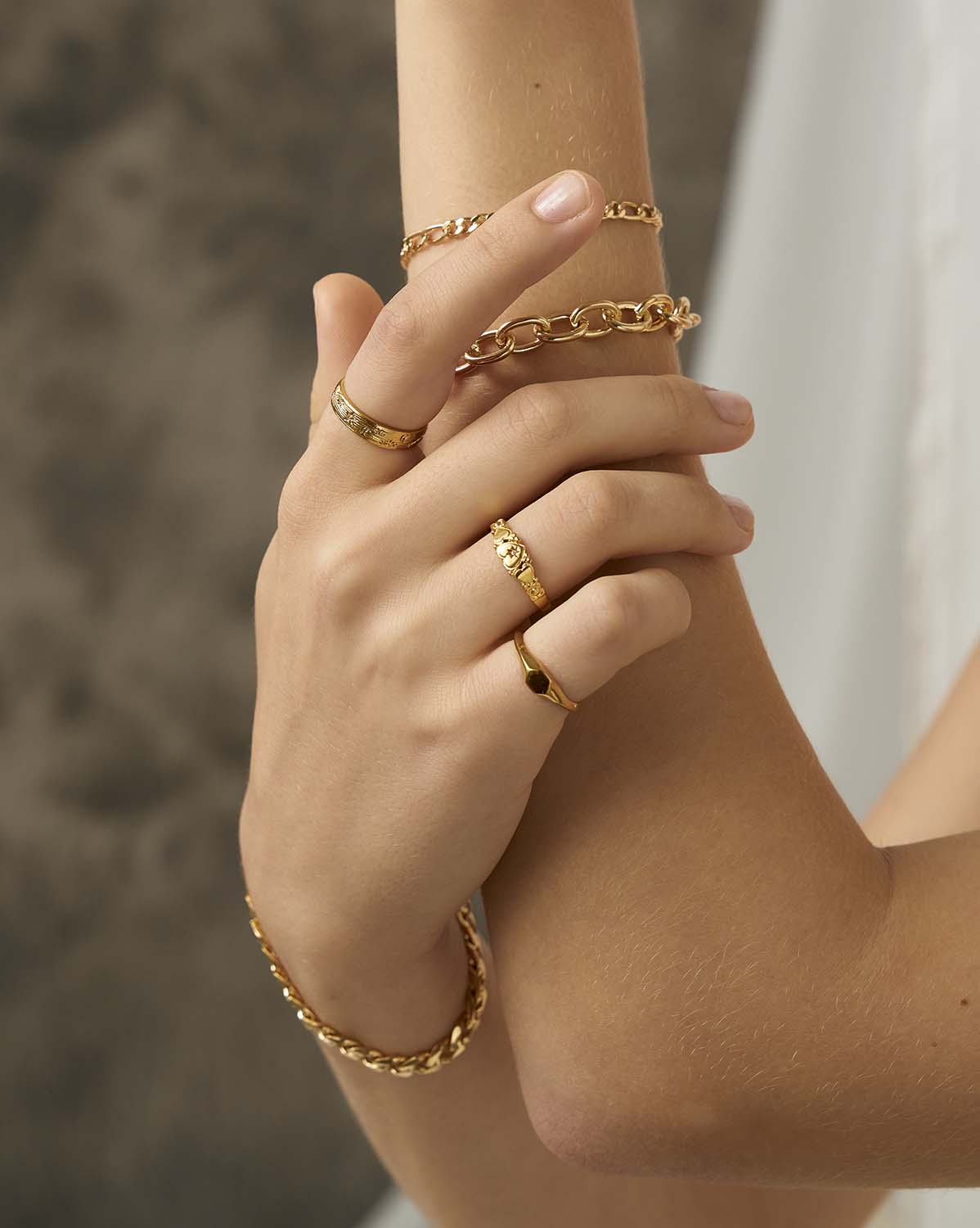 Solid Gold Dante Ring
