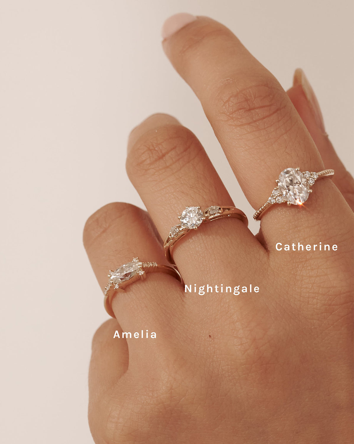 White Gold Nightingale Solitaire Ring