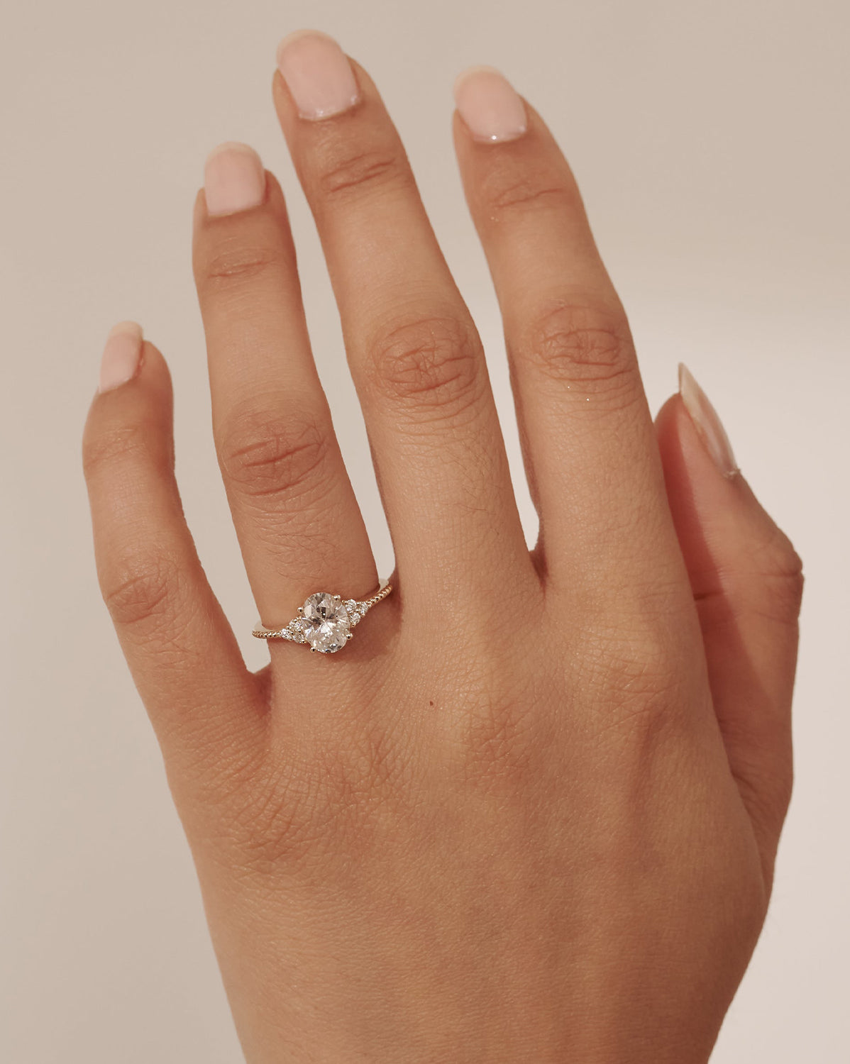 White Gold Catherine Oval Ring