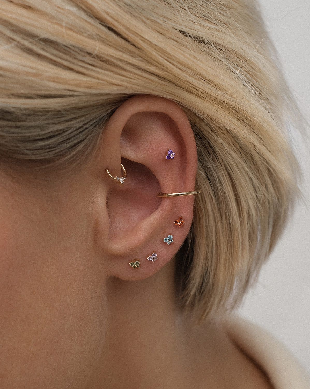 14K Solid Gold Cho Butterfly Single Stud | S-kin Studio Jewelry | Ethical Piercing Earrings