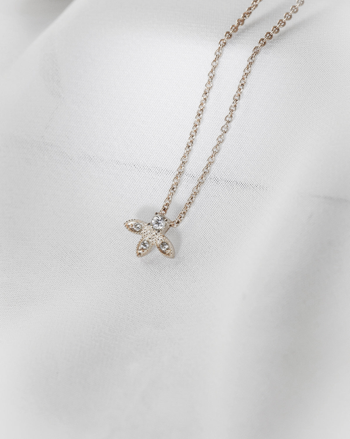 Cleopatra Milgrain Necklace - Sterling Silver