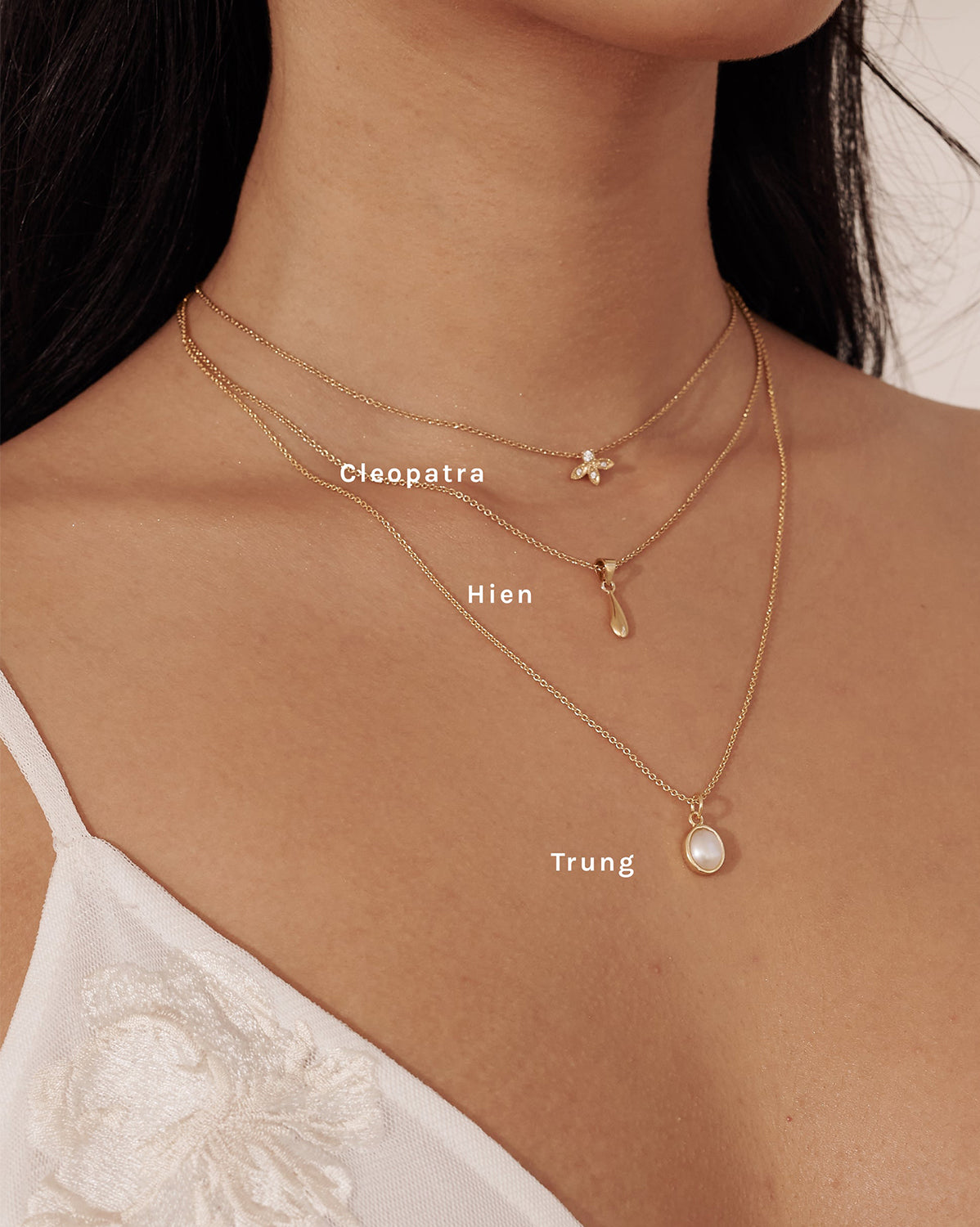 Cleopatra Milgrain Necklace - Sterling Silver