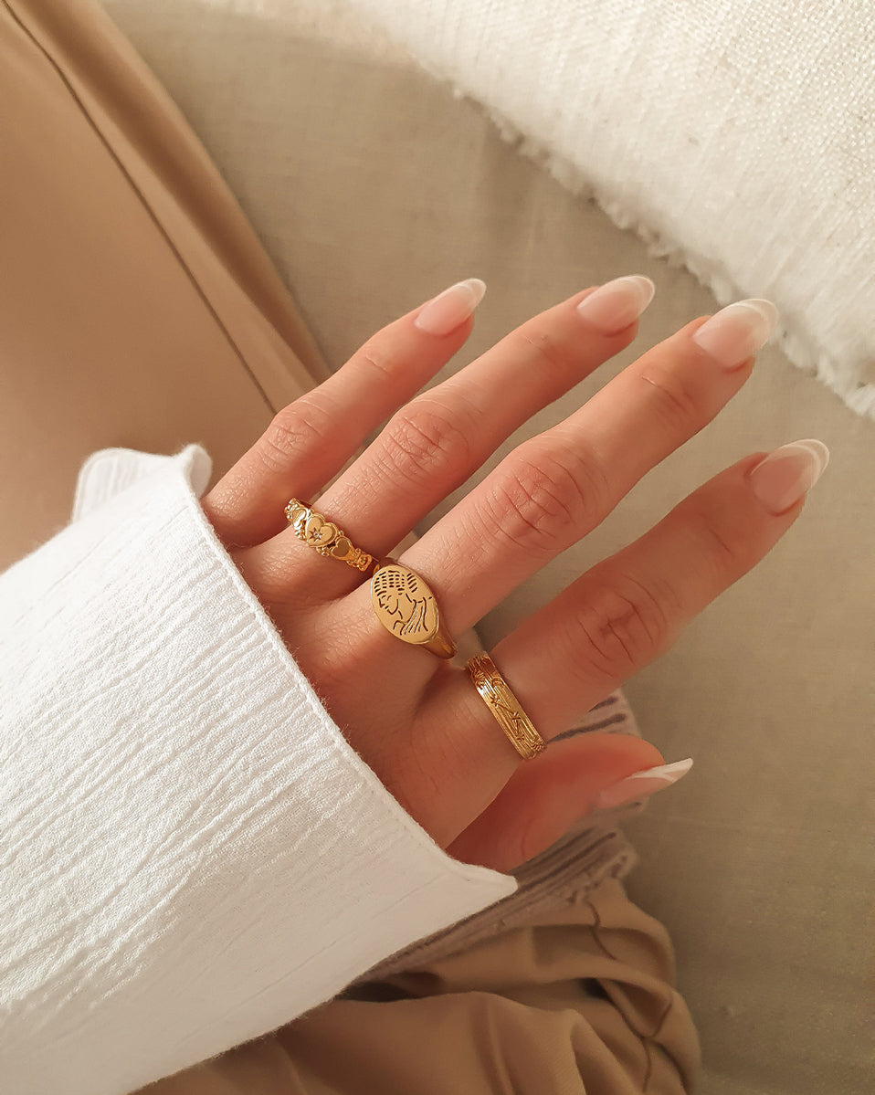 Solid Gold Dante Ring