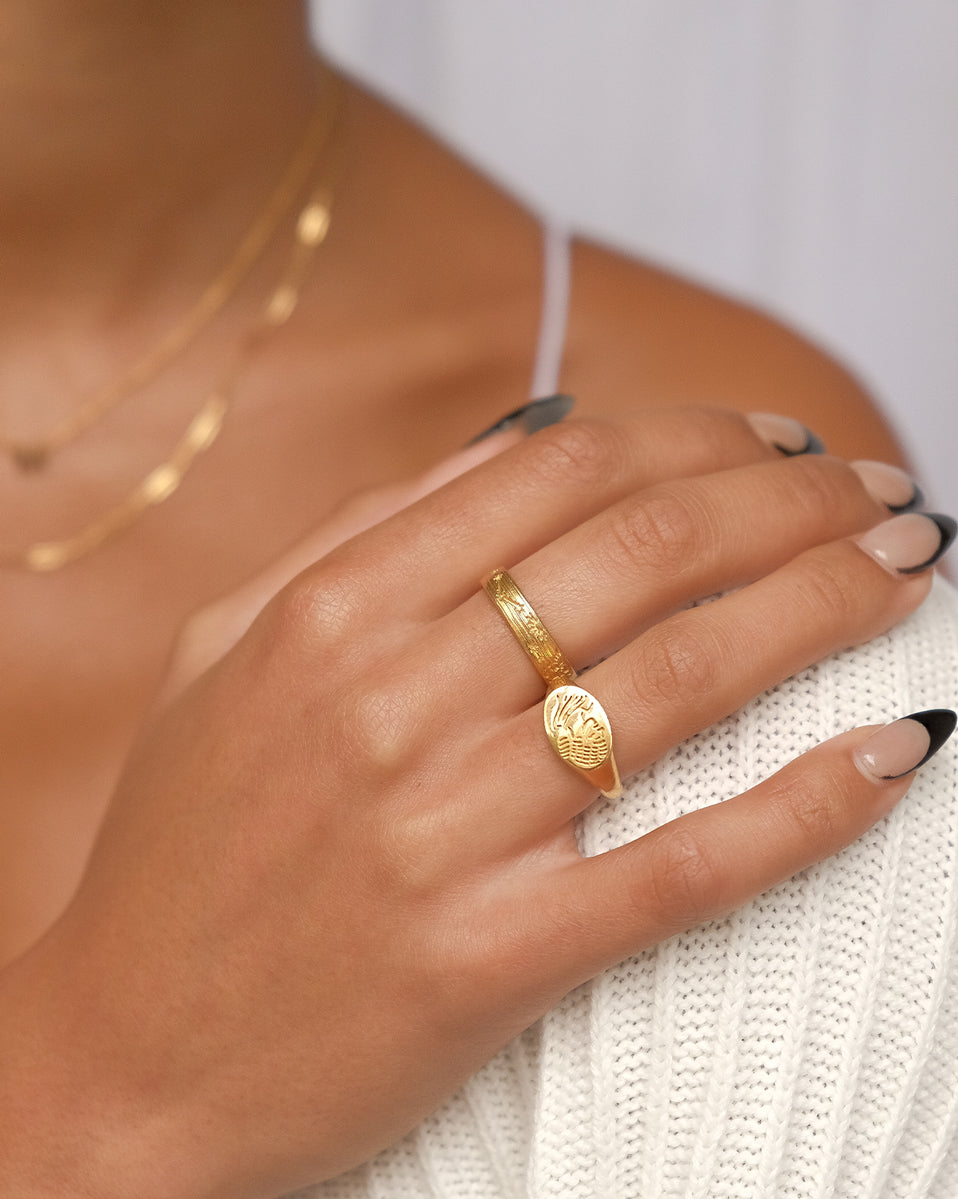 Solid Gold Dante Ring