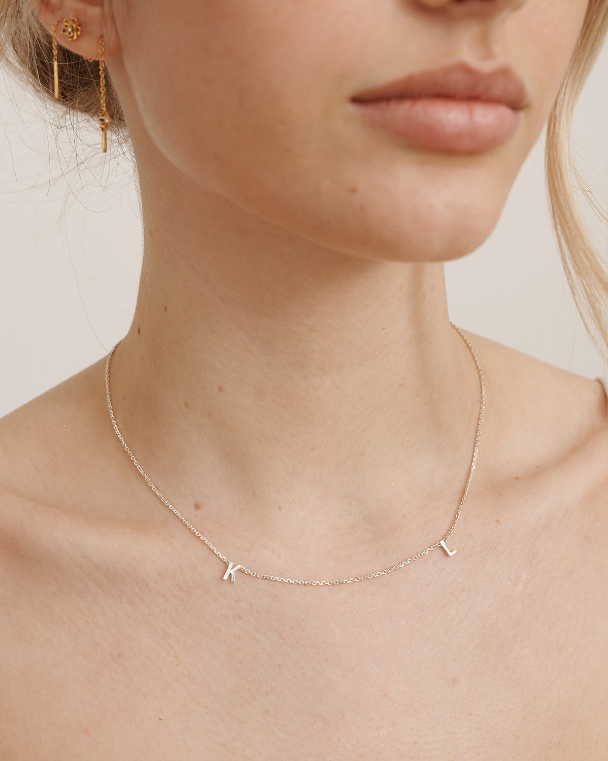 Custom Duo Initials Necklace - S-kin Studio Jewelry | Minimal Jewellery That Lasts.