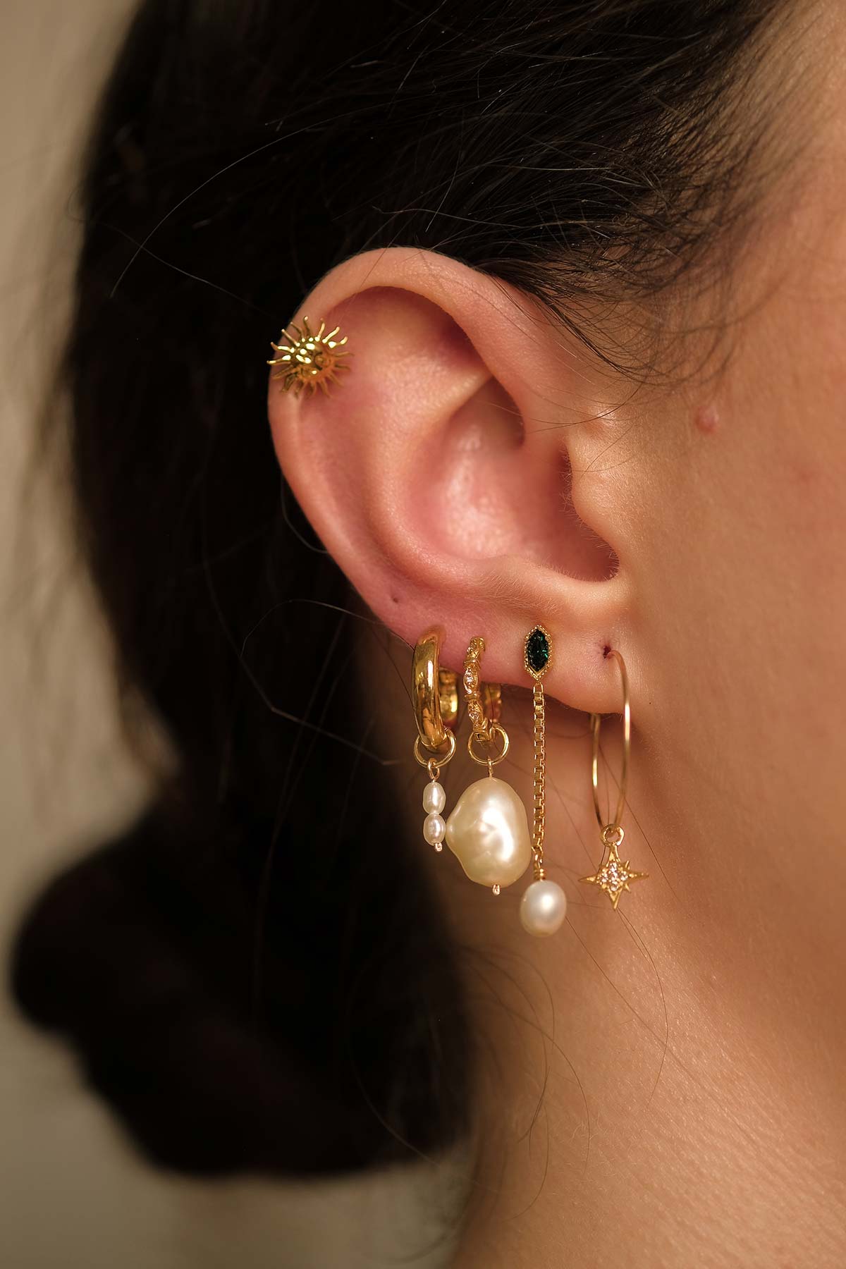 St'X Starburst Wire Hoops