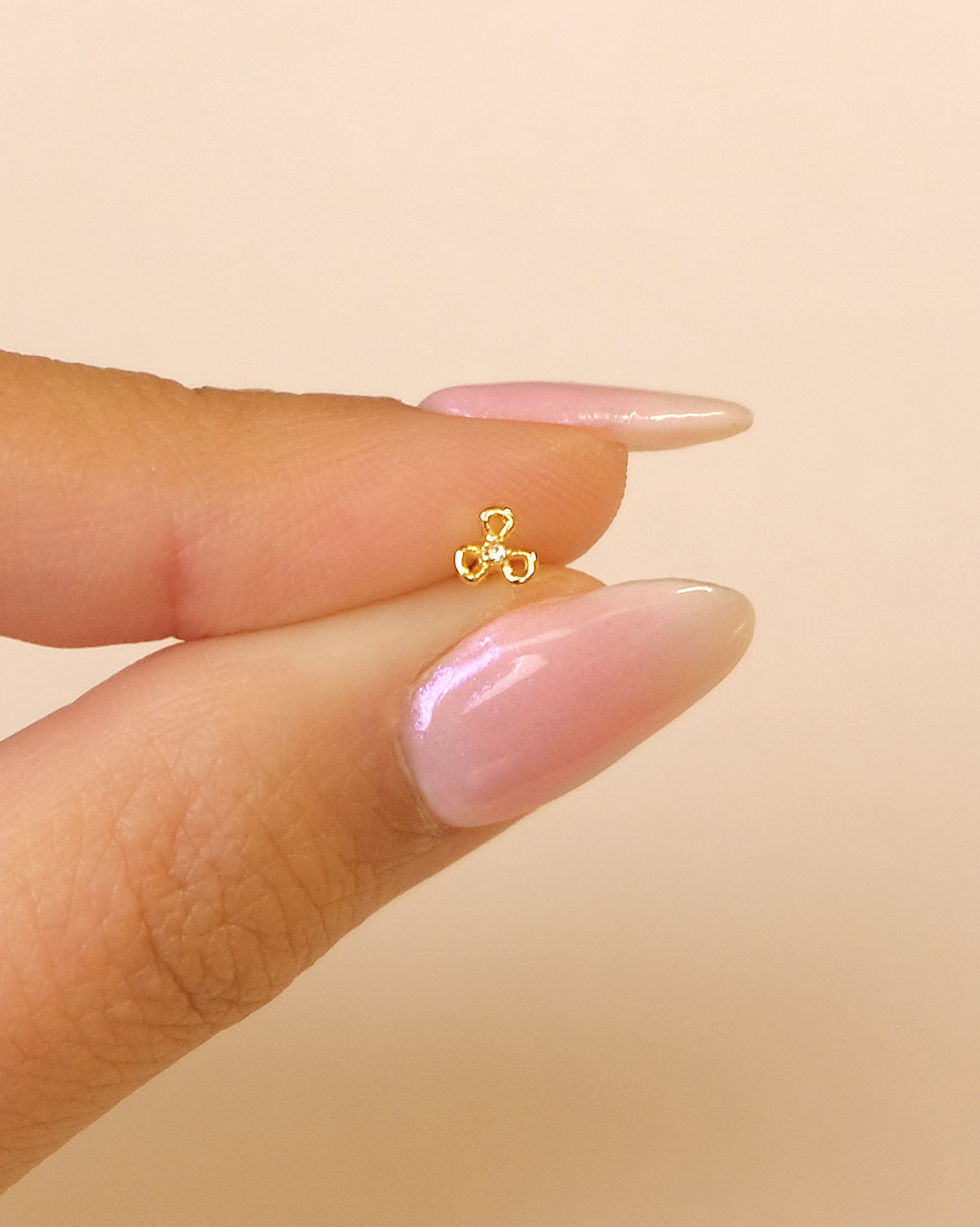 14K Solid Gold Chihiro Flower Stud