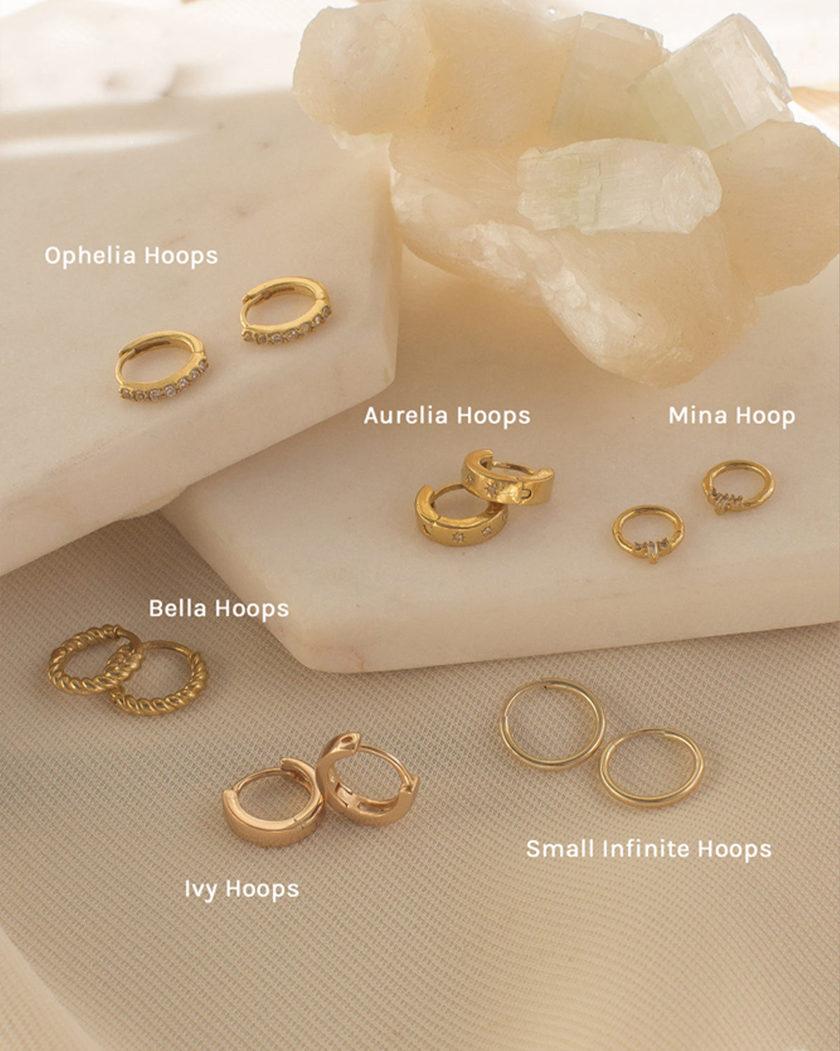 Gold Ivy Huggie Hoops - S-kin Studio Jewelry | Minimal Jewellery That Lasts.