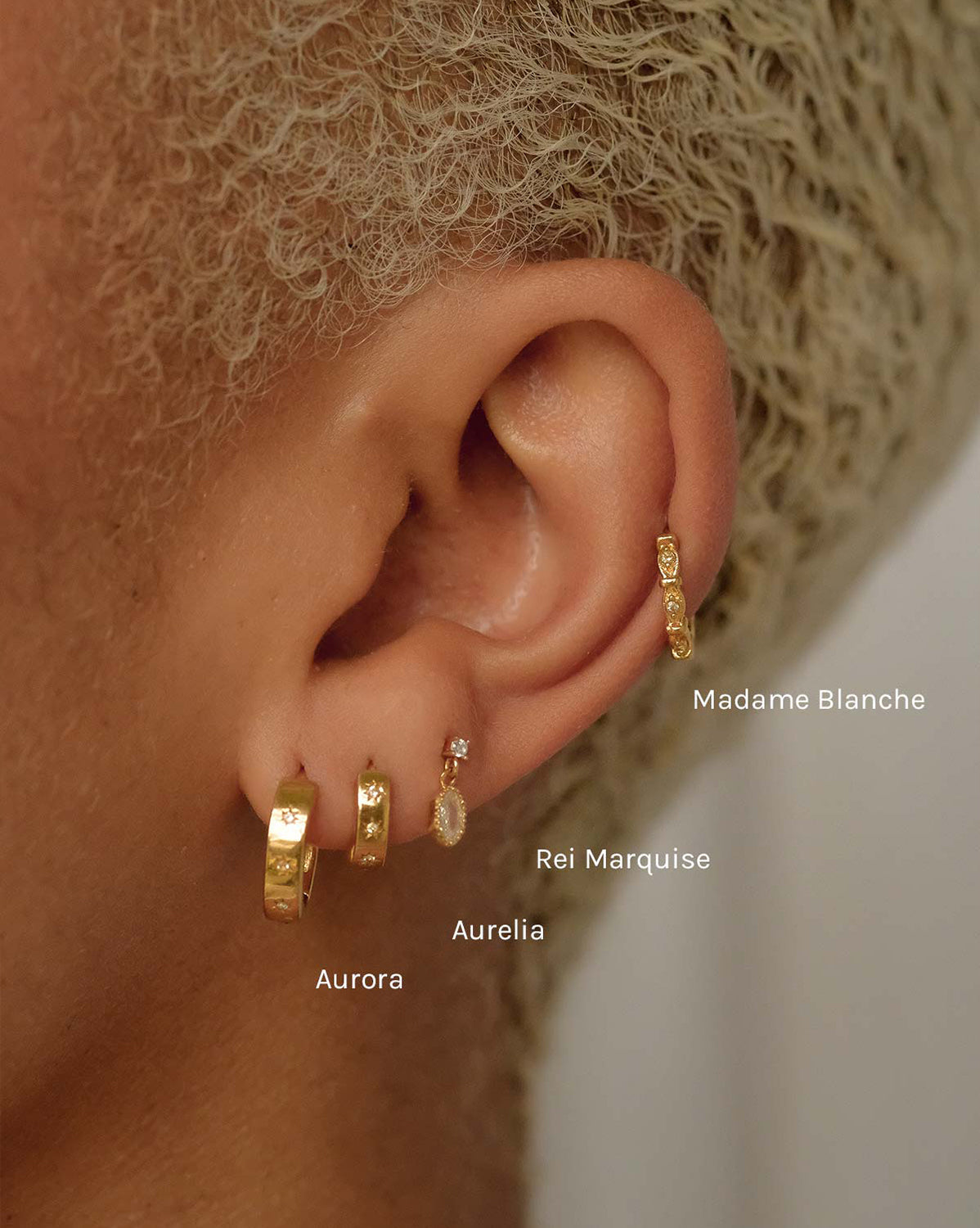 Aurelia Gemstone Huggie Hoops - S-kin Studio Jewelry | Minimal Jewellery That Lasts.
