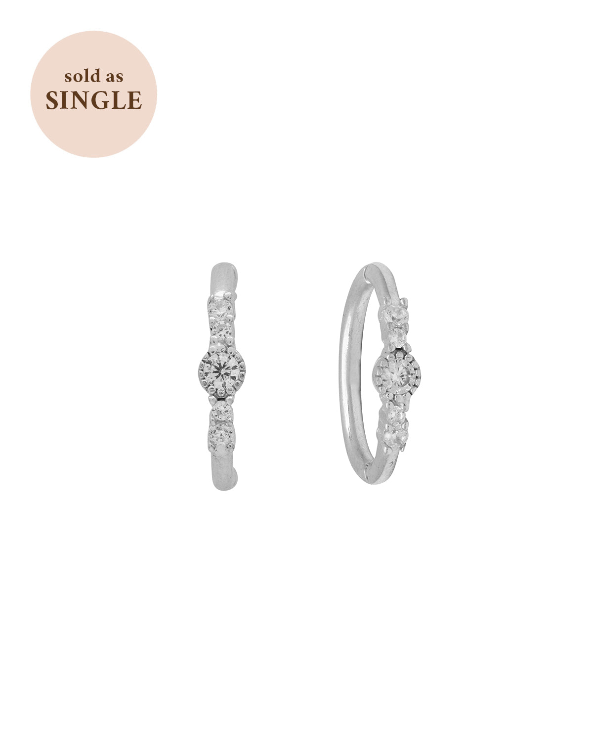 Siria Single Hoop - Sterling Silver
