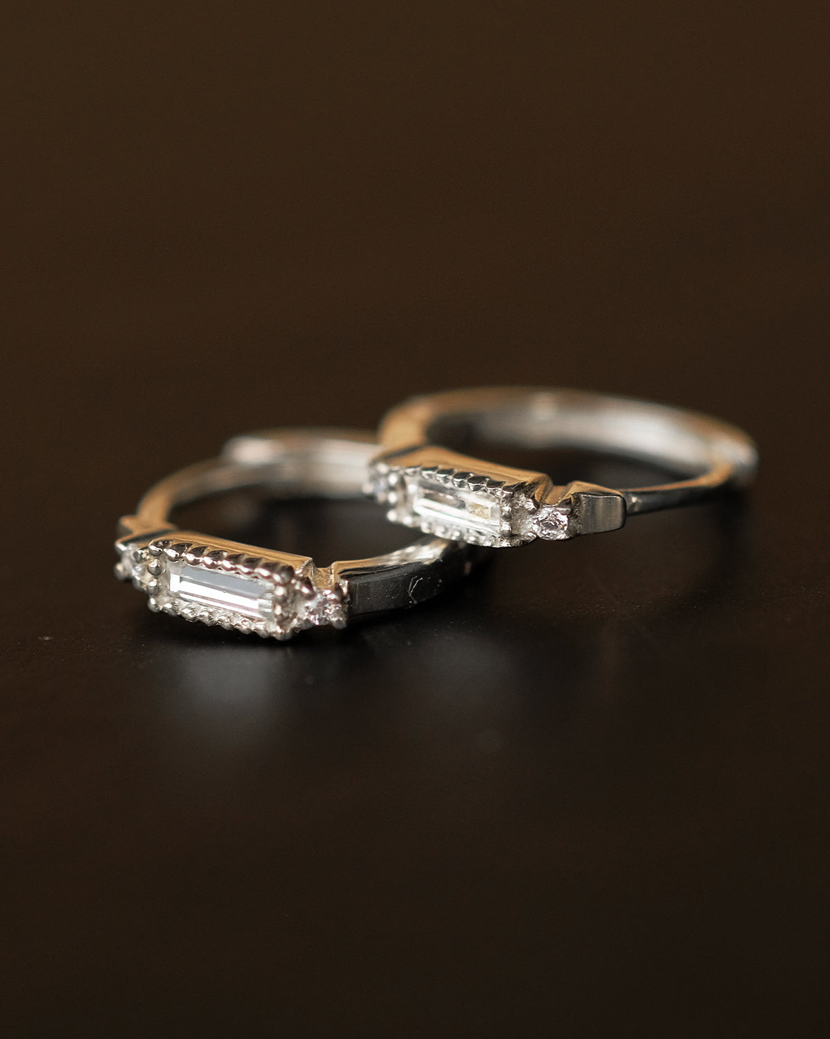 Dorothy Baguette Hoops - Sterling Silver
