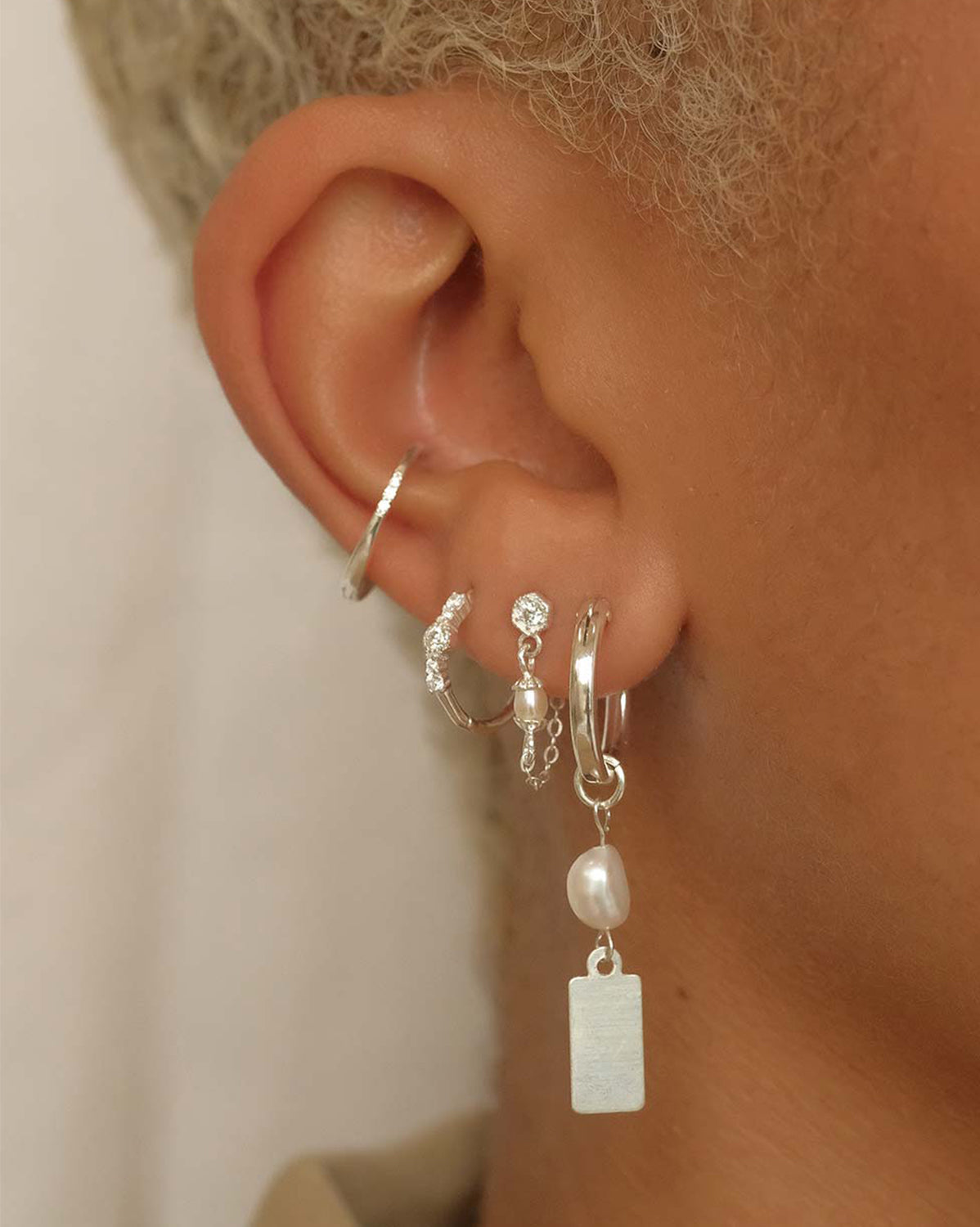 Siria Single Hoop - Sterling Silver