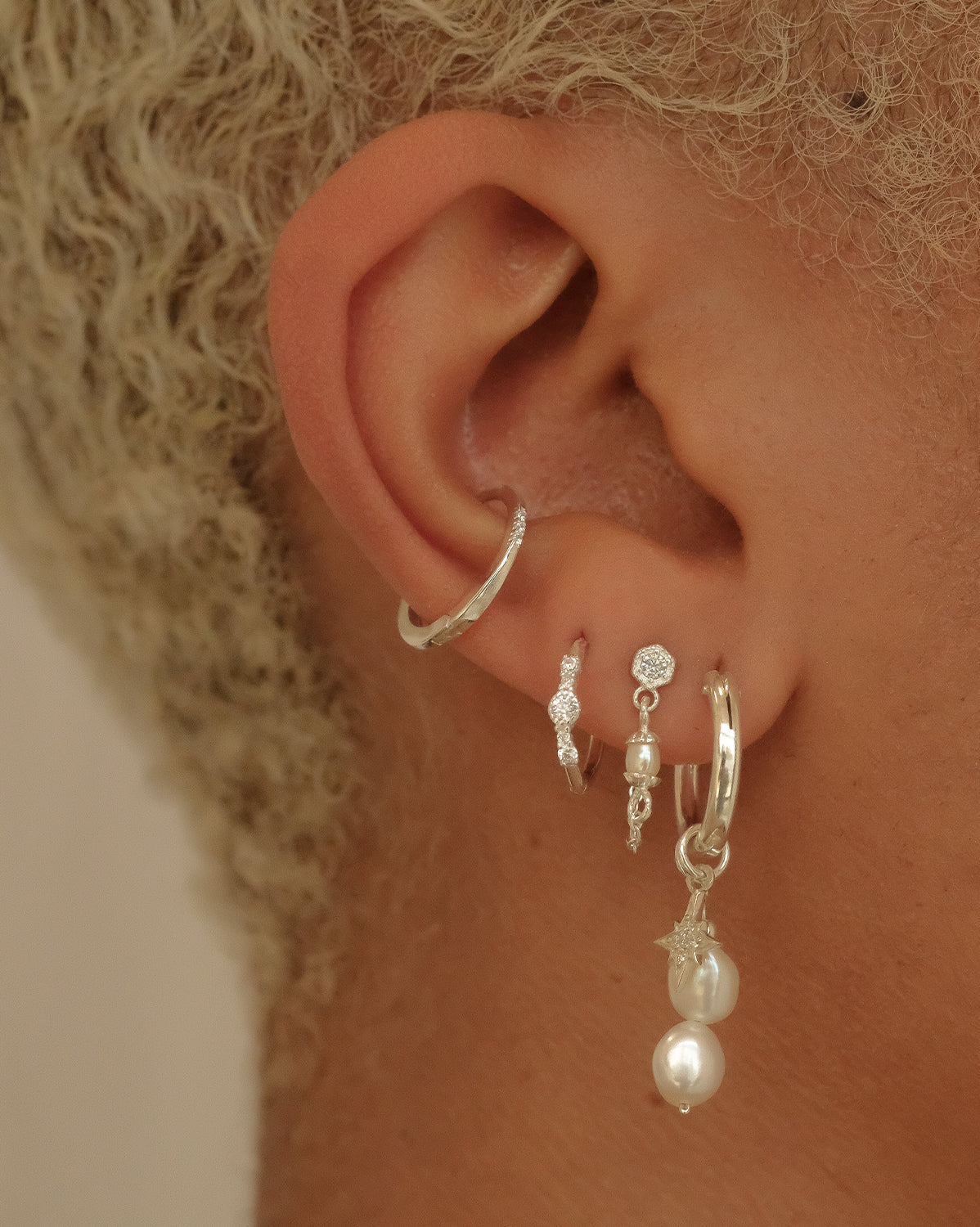 Siria Single Hoop - Sterling Silver