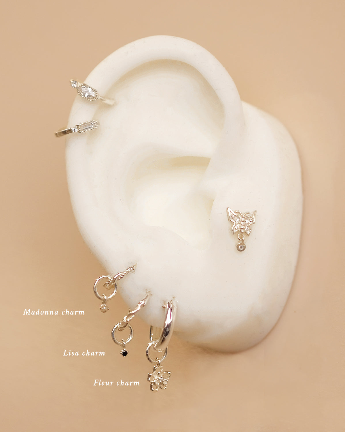 Madonna Pearl Charm - Sterling Silver
