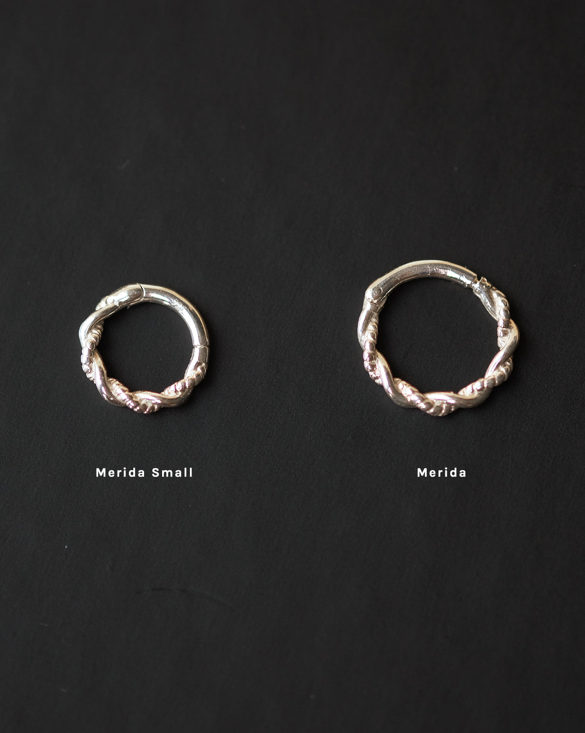 Merida Curled Hoop - Sterling Silver