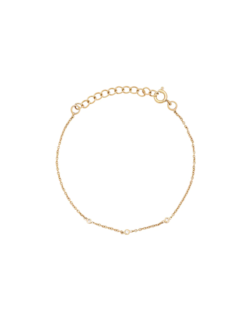 Yuri Solid Gold Trio Diamond Bracelet | 9K Solid Gold Bracelets | S-kin Studio Jewelry | Ethical Jewelry That Lasts