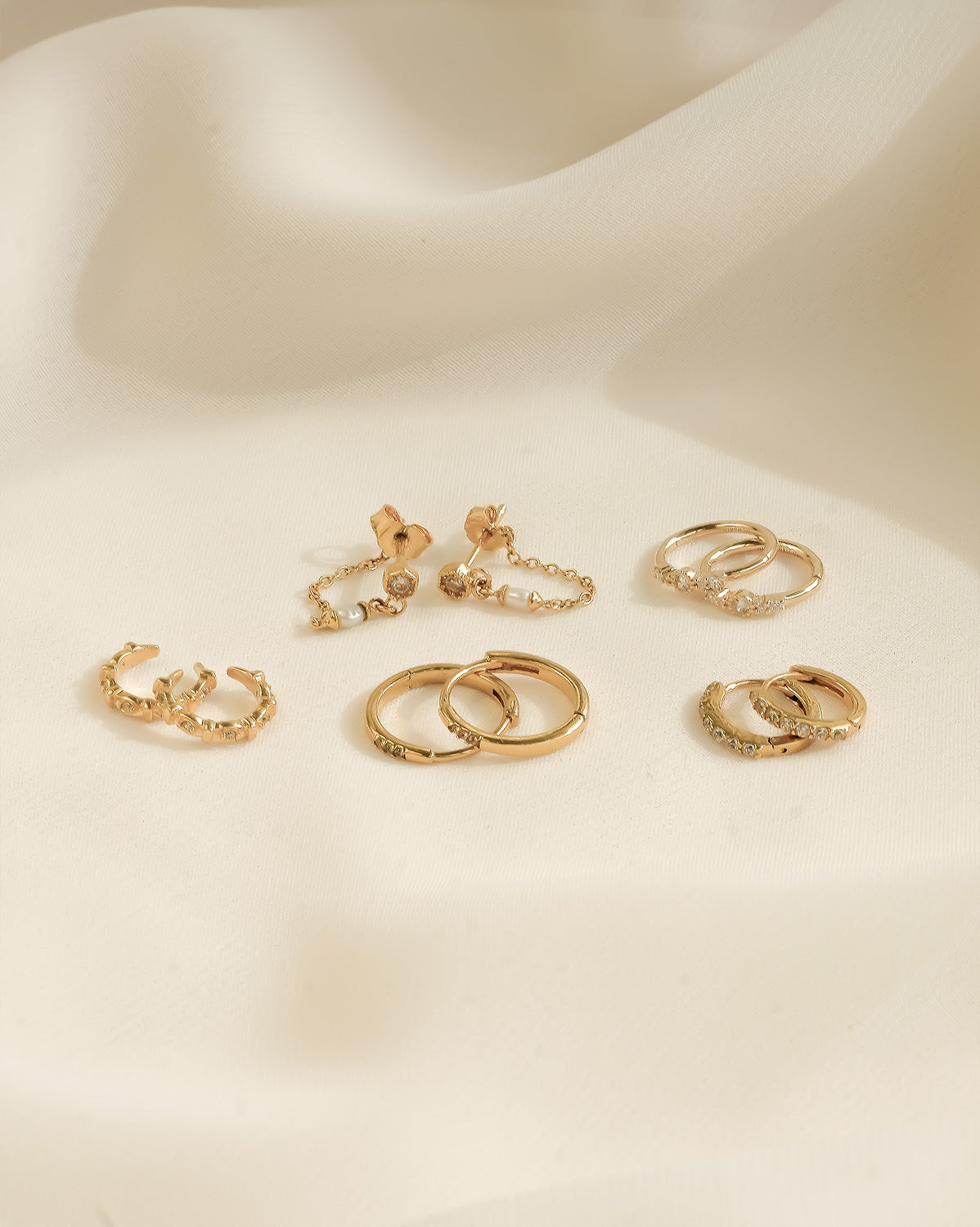 18K Gold Fill Delia Pearl Drop Stud | S-kin Studio Jewelry | Ethical Piercing Earrings
