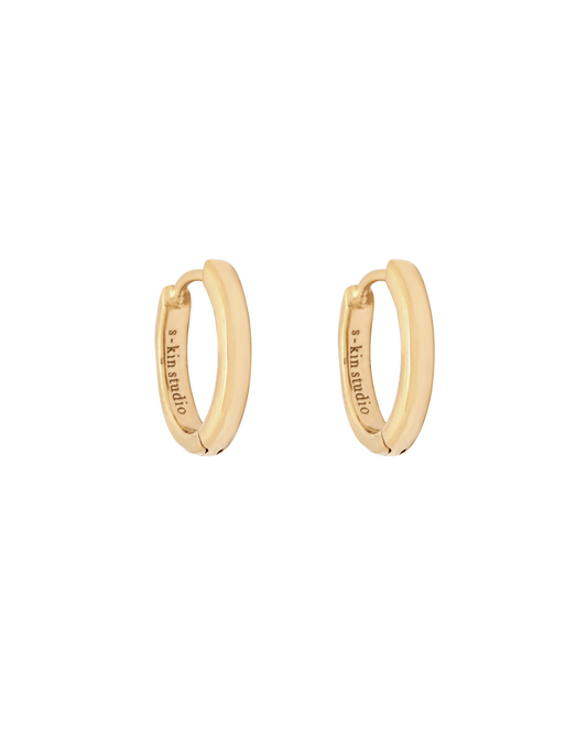 Grace Small Solid Gold Hoops
