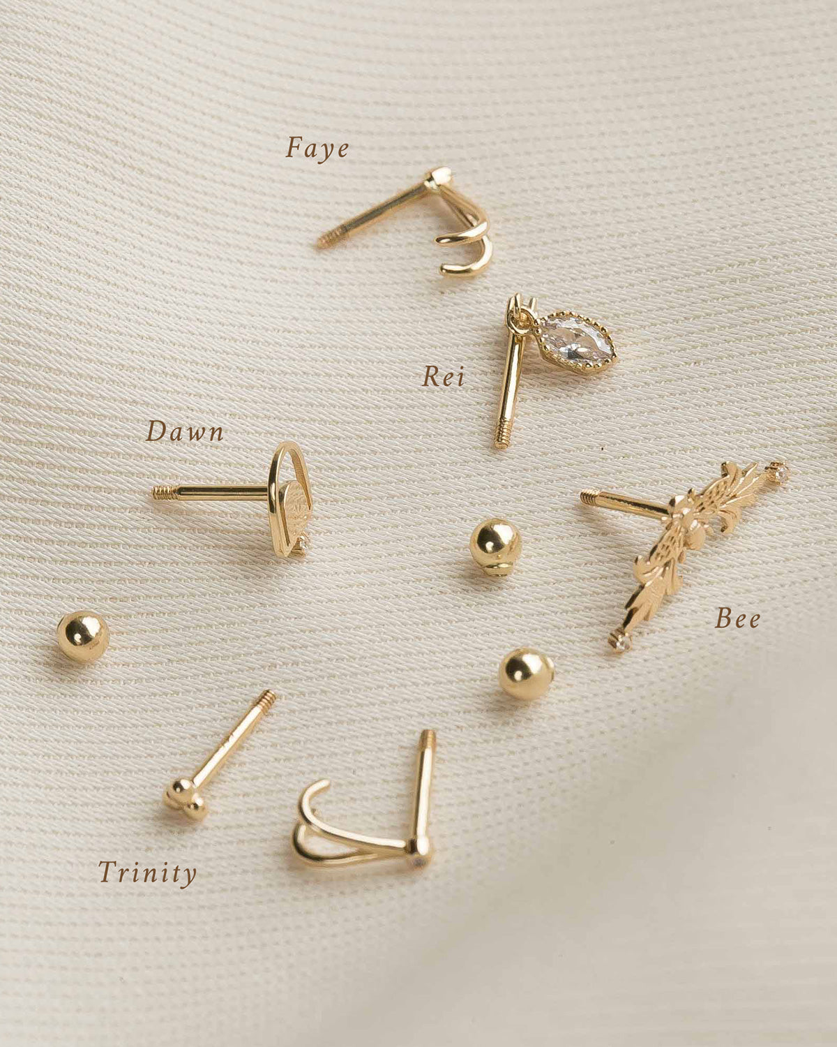 14K Solid Gold Dawn Single Stud | S-kin Studio Jewelry | Ethical Piercing Earrings
