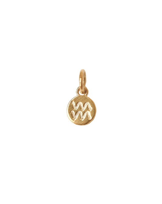 Small Aquarius Zodiac Pendant