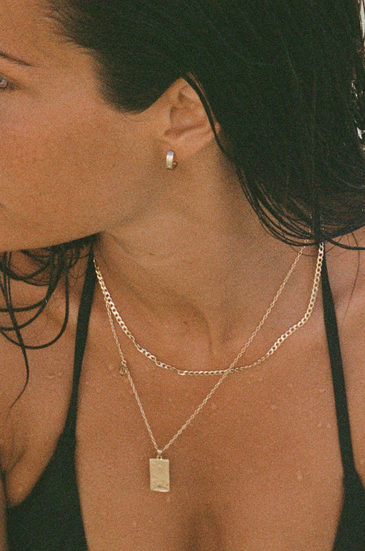 14K Solid Gold Frank Curb Necklace