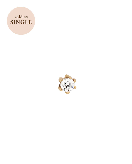 Byeol Solid Gold Diamond Stud | 9K Solid Gold Earrings | S-kin Studio Jewelry | Ethical Jewelry That Lasts