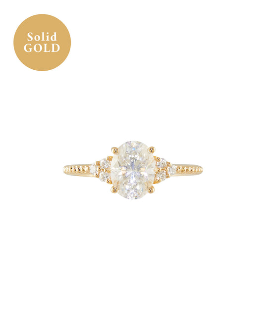 Solid Gold Catherine Oval Ring