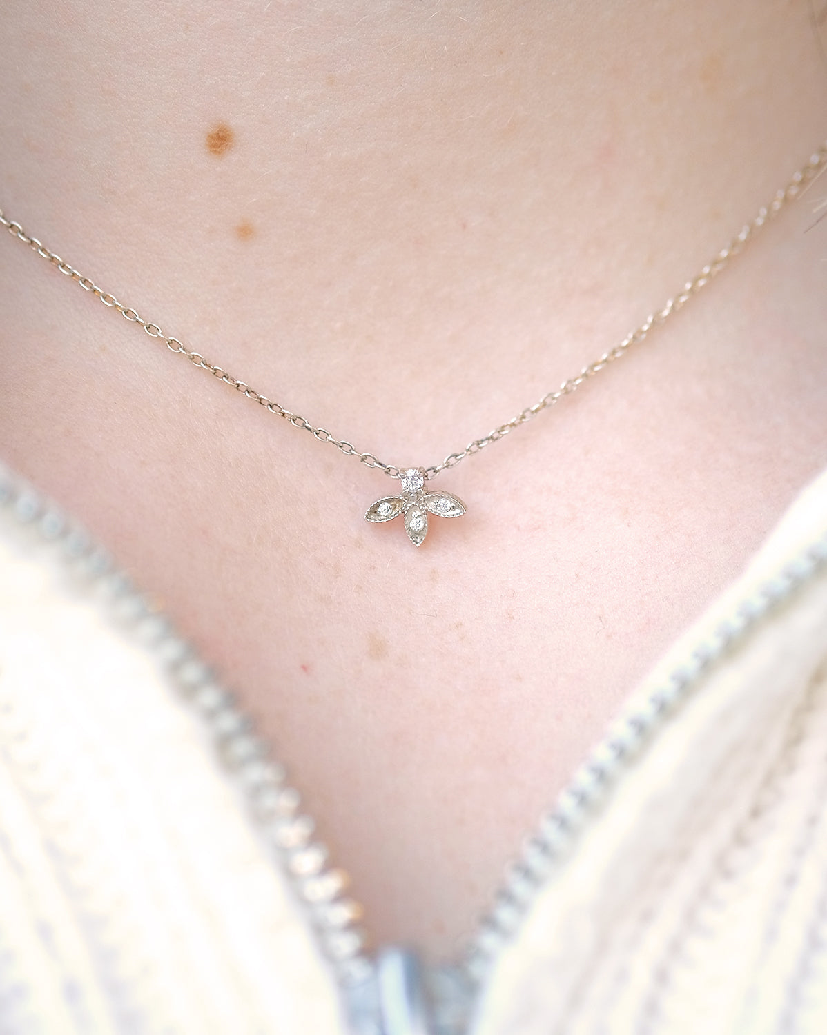Cleopatra Milgrain Necklace - Sterling Silver