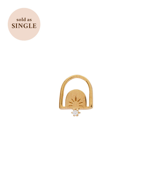 18K Gold Fill Dawn Single Stud | S-kin Studio Jewelry | Ethical Piercing Earrings
