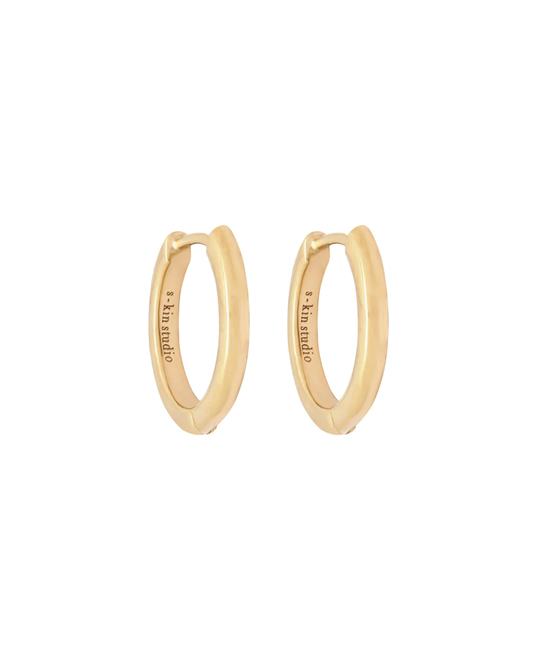 Grace Medium Solid Gold Hoops | 9K Solid Gold Earrings | S-kin Studio Jewelry | Ethical Jewelry That Lasts