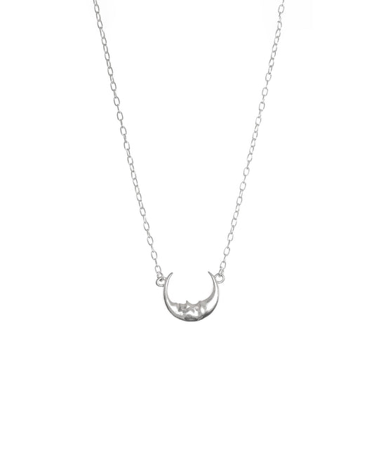 La Luna Pendant Necklace - Sterling Silver | S-kin Studio Jewelry | Minimal Jewellery That Lasts.