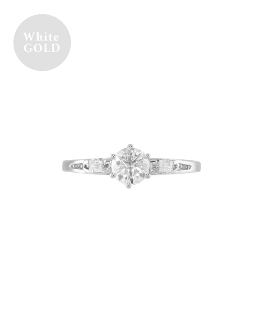 White Gold Nightingale Solitaire Ring
