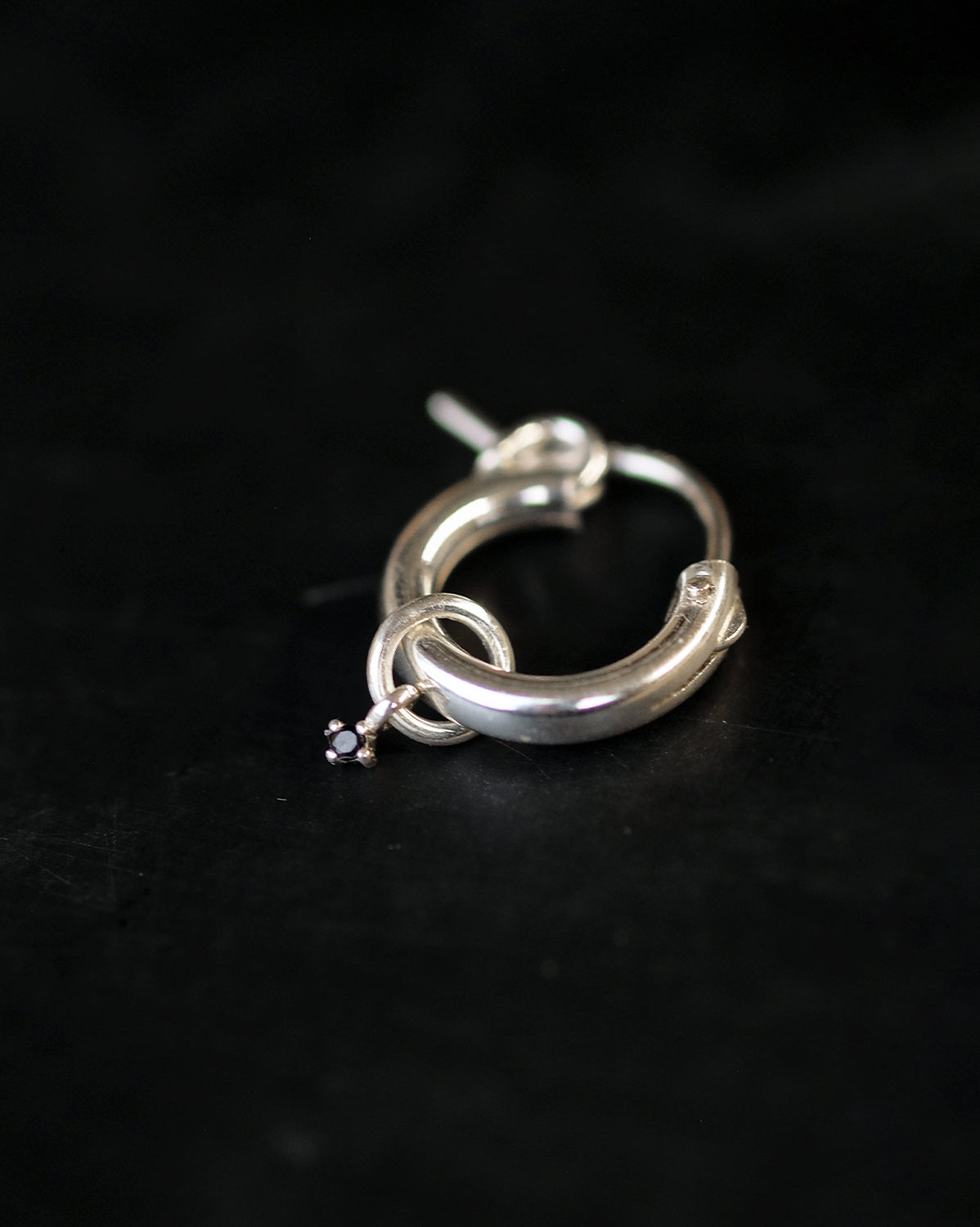 Lisa Onyx Charm - Sterling Silver