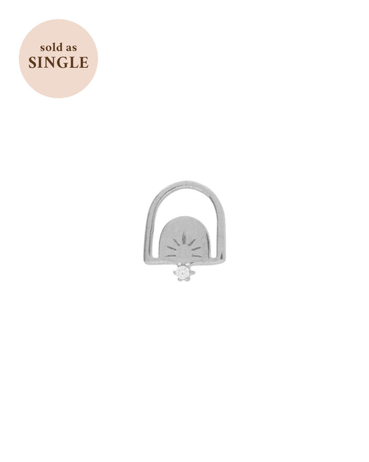 Sterling Silver Dawn Single Stud | S-kin Studio Jewelry | Ethical Piercing Earrings